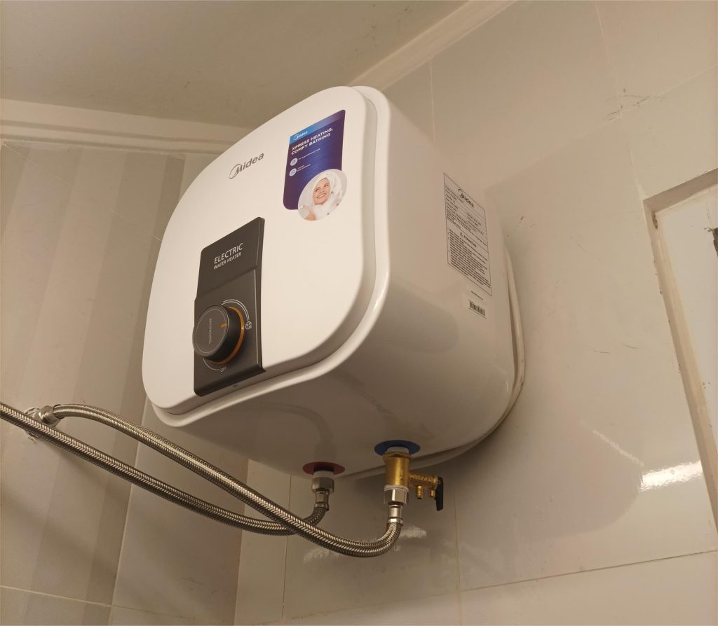 pemasangan water heater di BDS